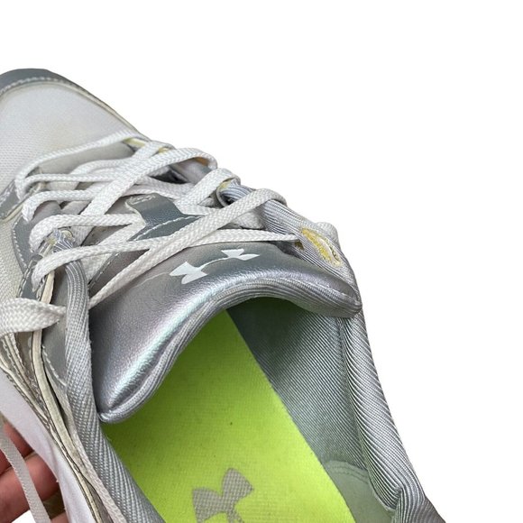 Under Armour Forge 96 HL Irid Womens 7.5 Synthetic Lace Up Trainers 3022812 100 - Picture 6 of 11